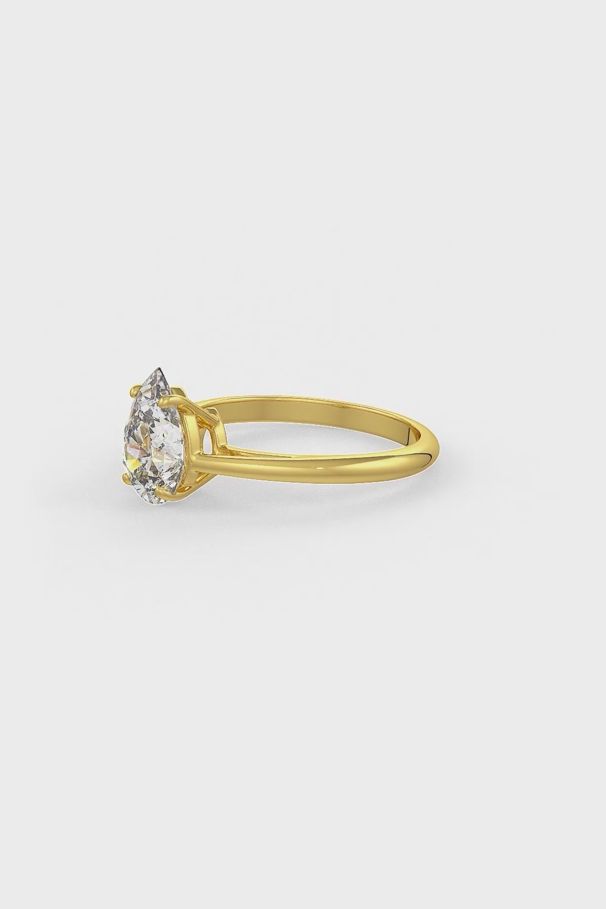 Pear Shaped Solitaire Engagement Ring