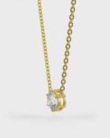 Brilliant Round Shaped Solitaire Pendant With Chain
