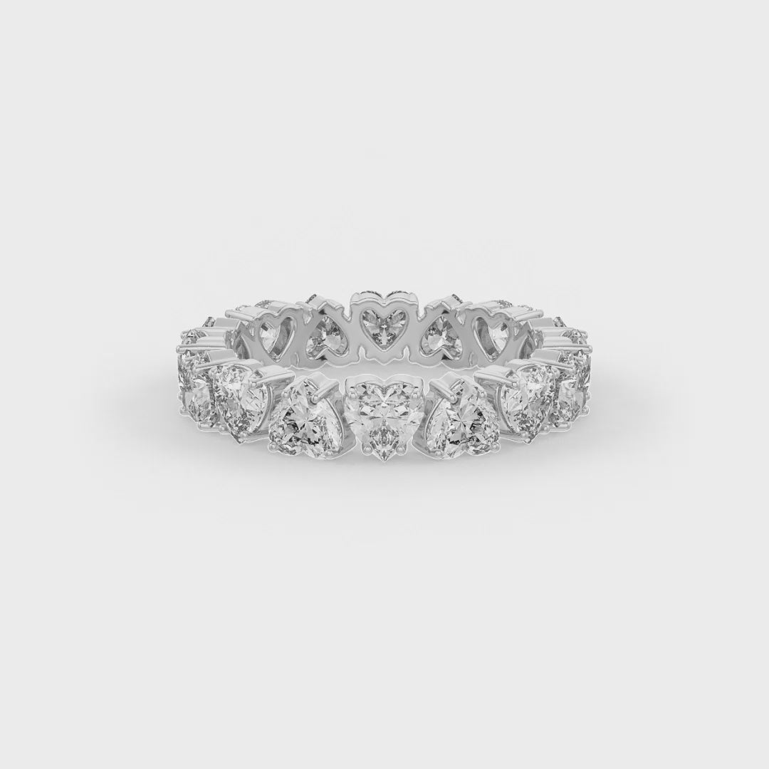 Heart Shaped Solitaire Wedding Bands