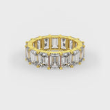 Emerald Cut Solitaire Wedding Bands