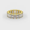 Emerald Cut Solitaire Wedding Bands