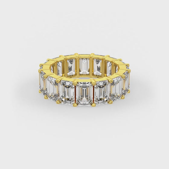 Emerald Cut Solitaire Wedding Bands