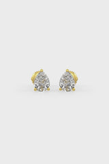Pear Shaped Solitaire Stud Earrings