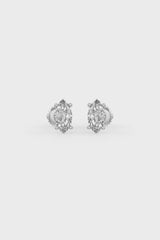 Marquise Shaped Solitaire Stud Earrings