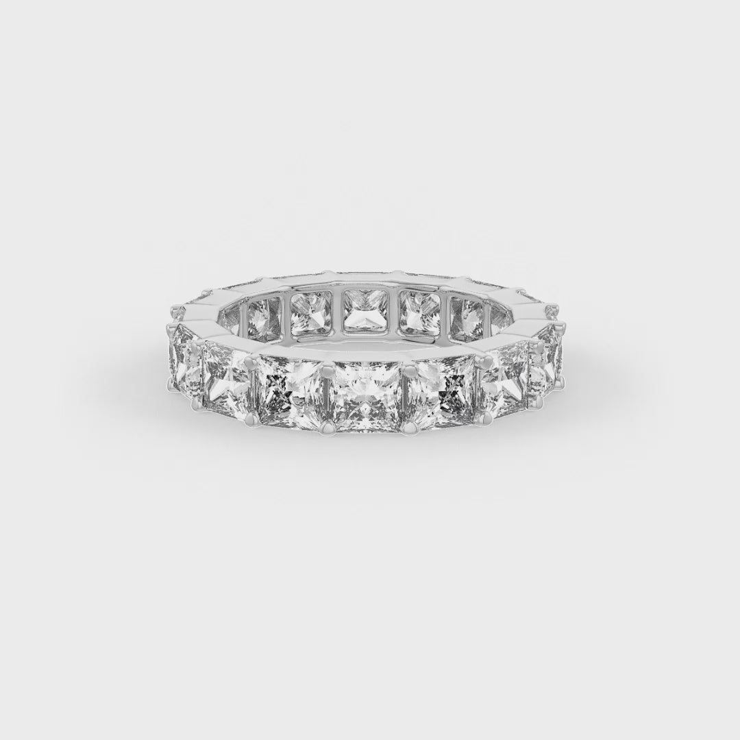 Square Shaped Solitaire Wedding Bands
