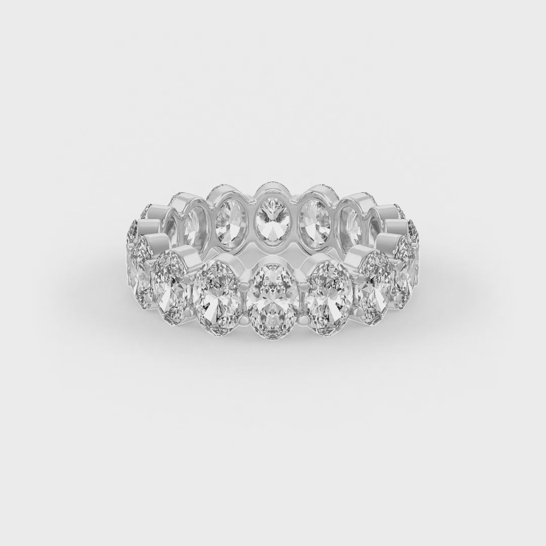 Oval Shaped Solitaire Wedding Bands