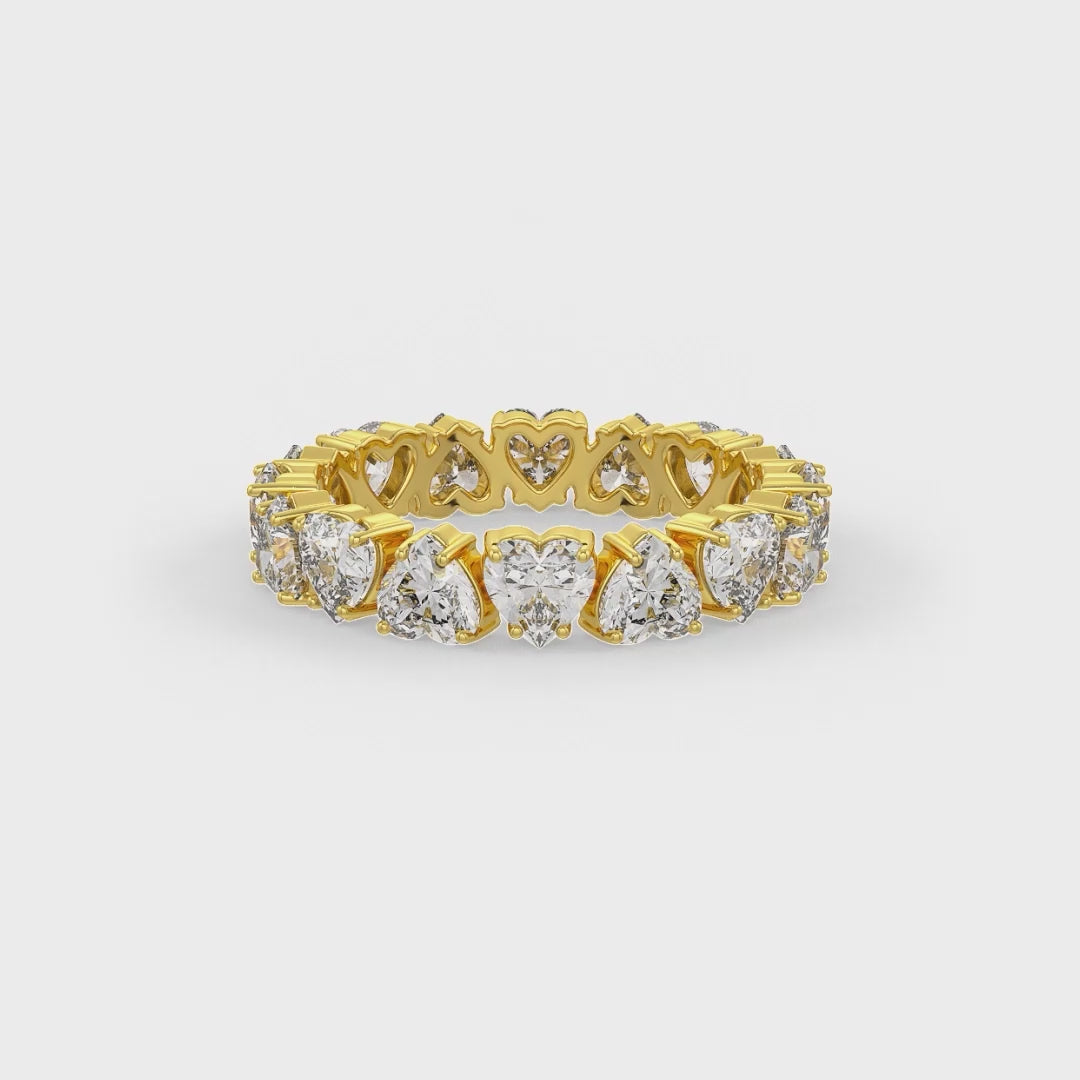 Heart Shaped Solitaire Wedding Bands