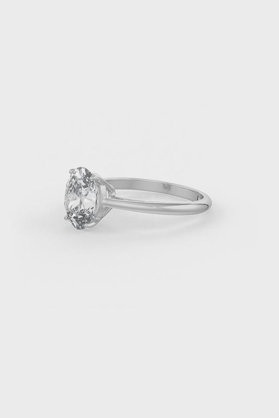 Oval Shaped Solitaire Engagement Ring