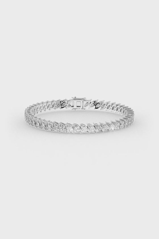 Marquise Shaped Solitaire Tennis Bracelet