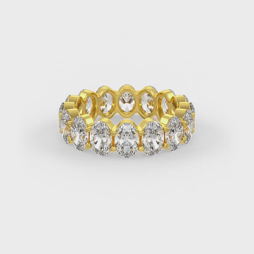 Oval Shaped Solitaire Wedding Bands