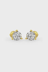 Brilliant Round Shaped Solitaire Stud Earrings