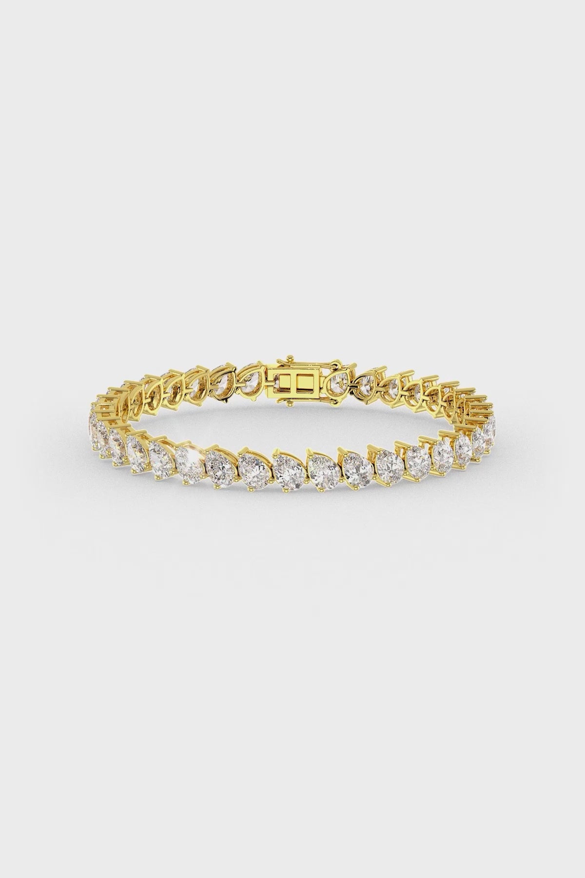 Pear Shaped Solitaire Tennis Bracelet