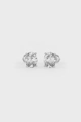 Oval Shaped Solitaire Stud Earrings