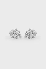 Brilliant Round Shaped Solitaire Stud Earrings