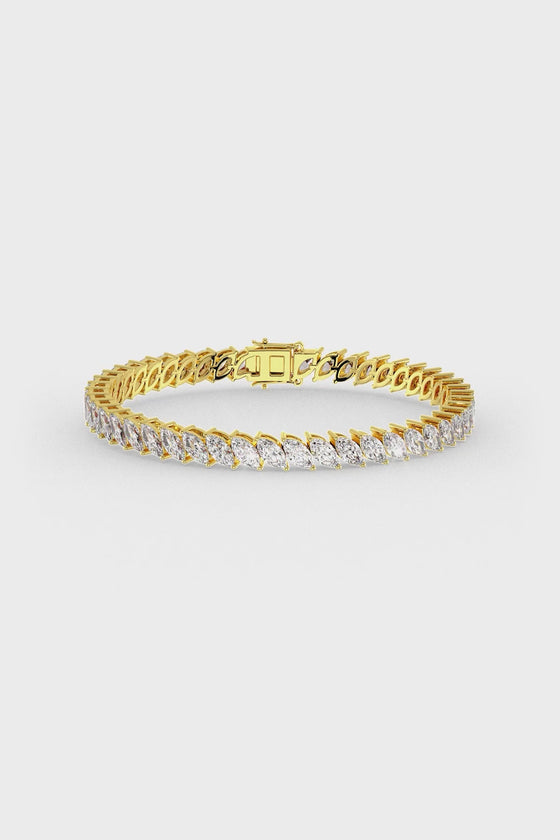 Marquise Shaped Solitaire Tennis Bracelet
