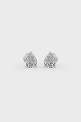 Pear Shaped Solitaire Stud Earrings