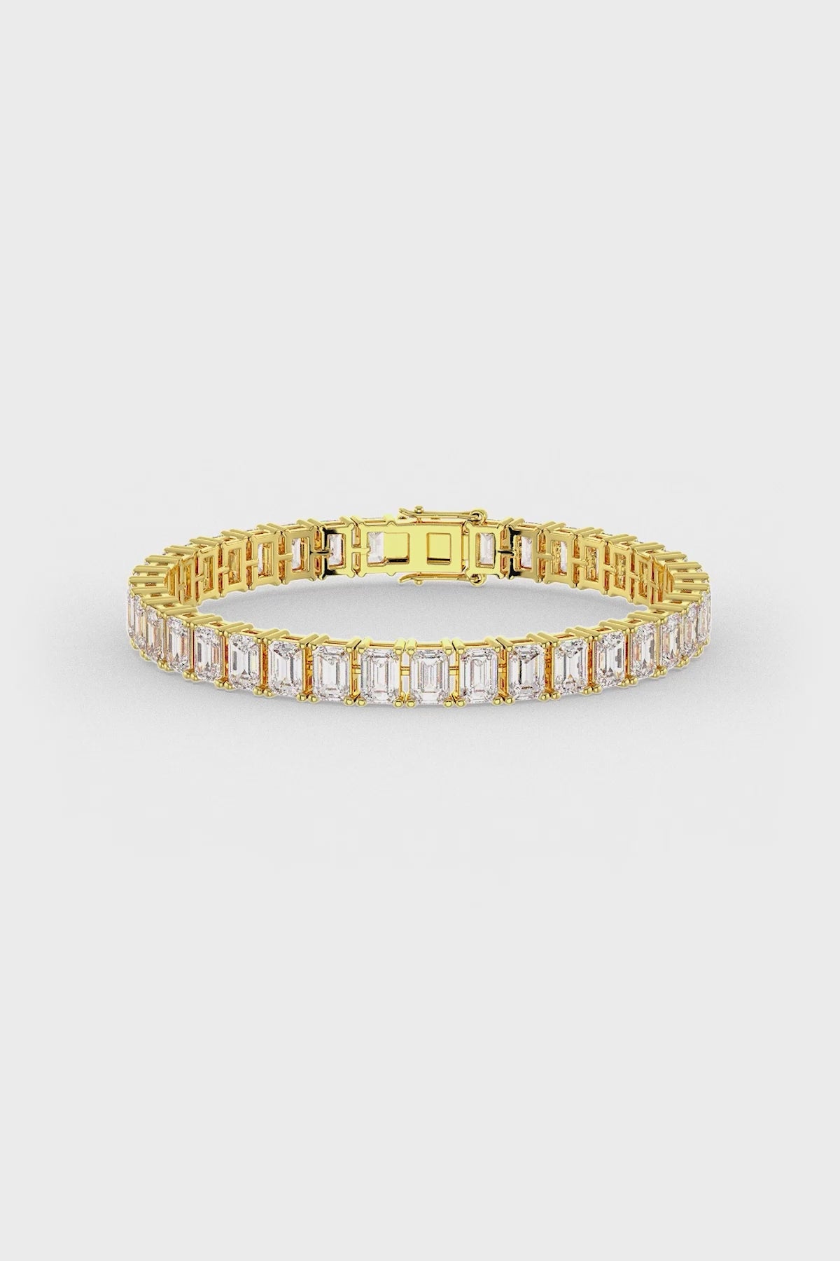 Emerald Cut Solitaire Tennis Bracelet