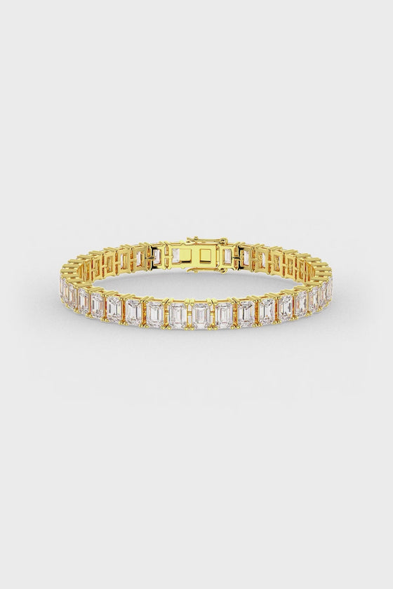 Emerald Cut Solitaire Tennis Bracelet