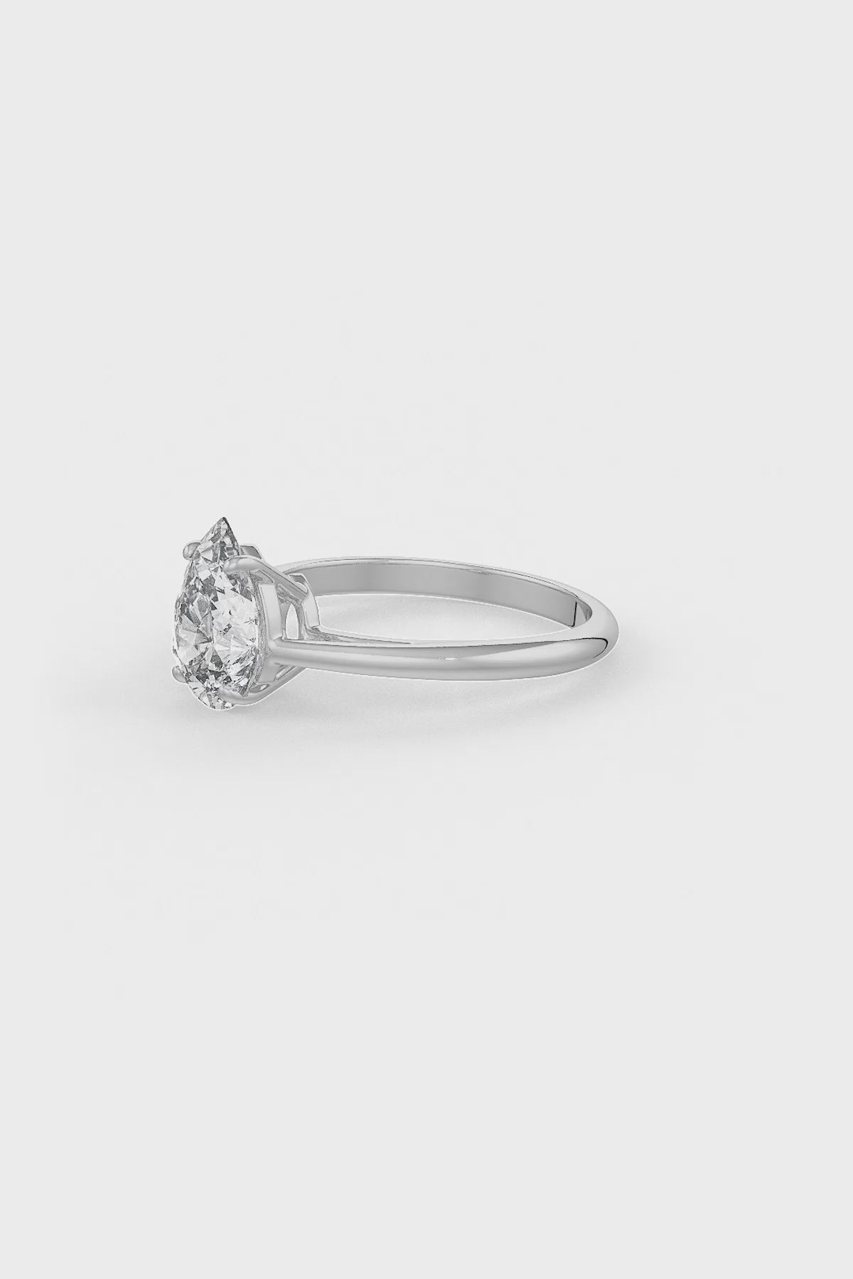 Pear Shaped Solitaire Engagement Ring