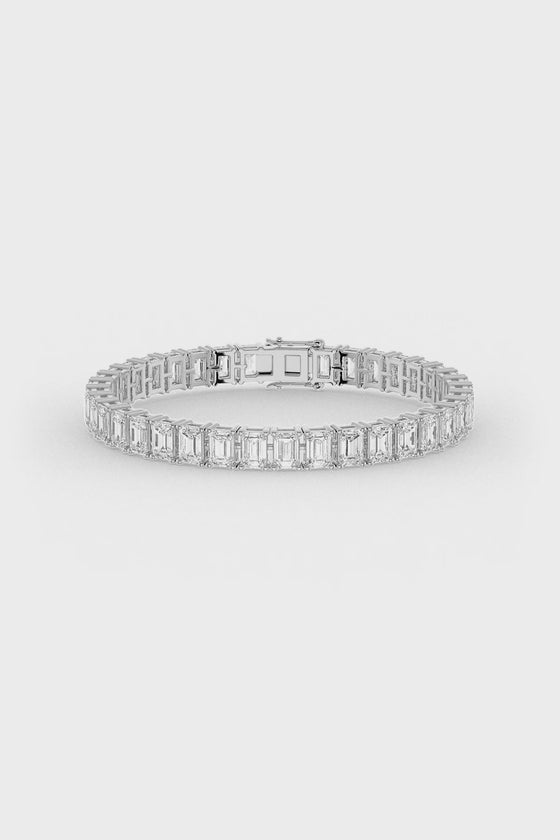Emerald Cut Solitaire Tennis Bracelet