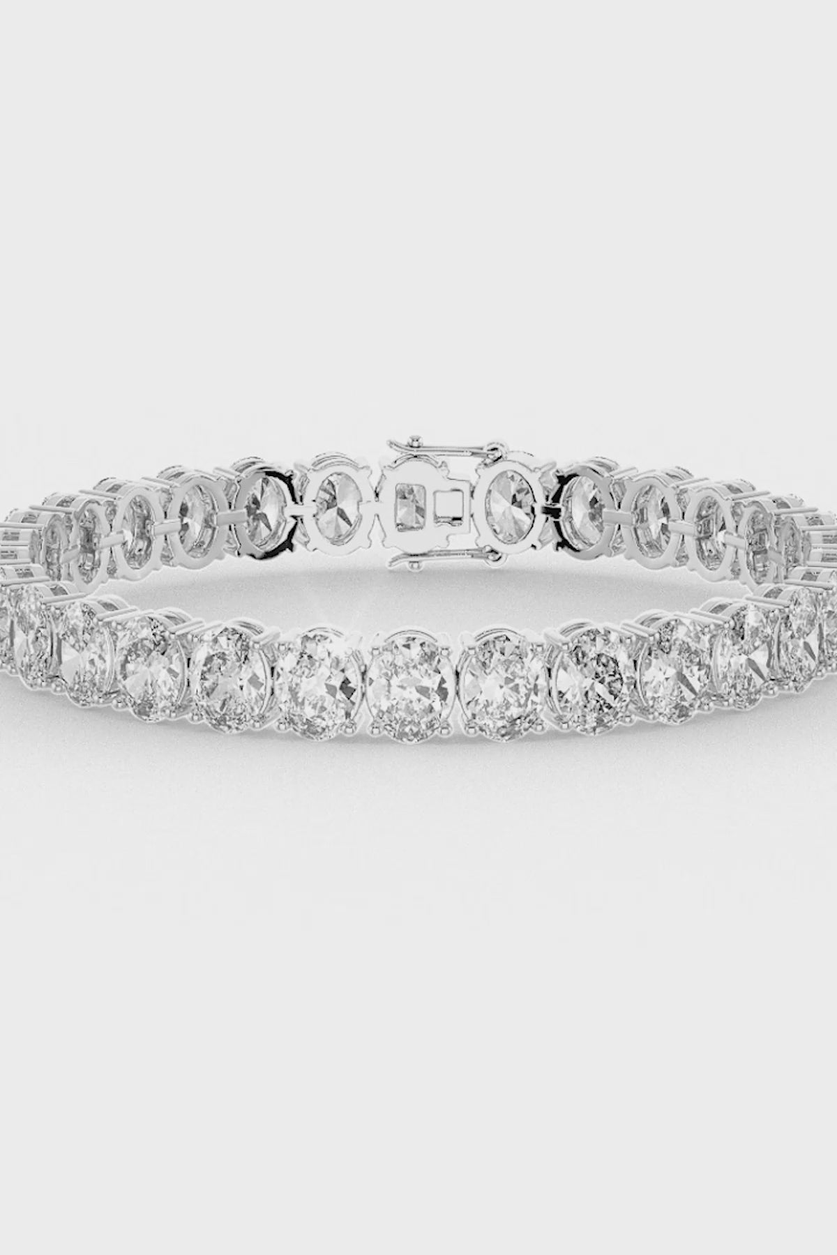 Oval Shaped Solitaire Tennis Bracelet