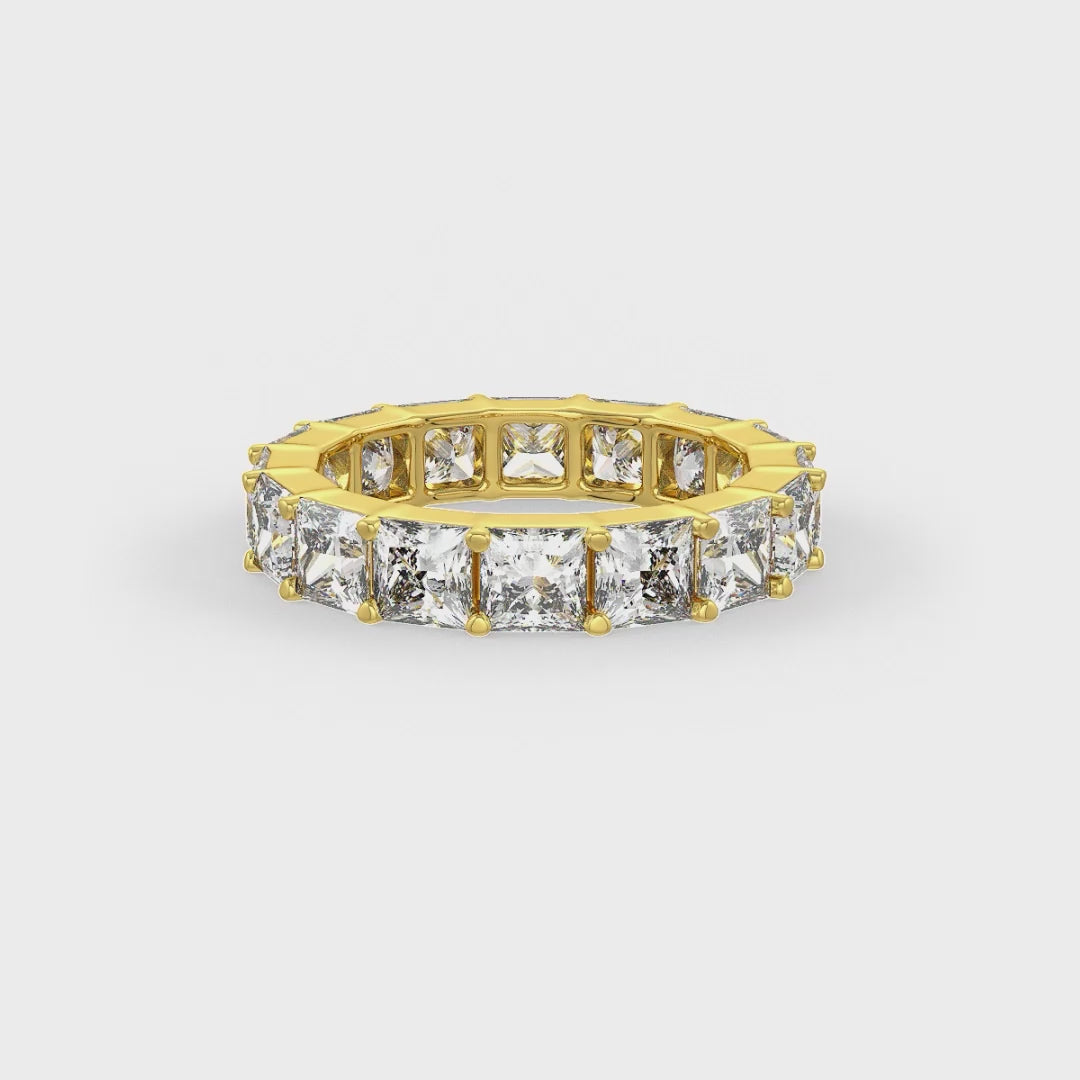 Square Shaped Solitaire Wedding Bands