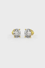 Oval Shaped Solitaire Stud Earrings
