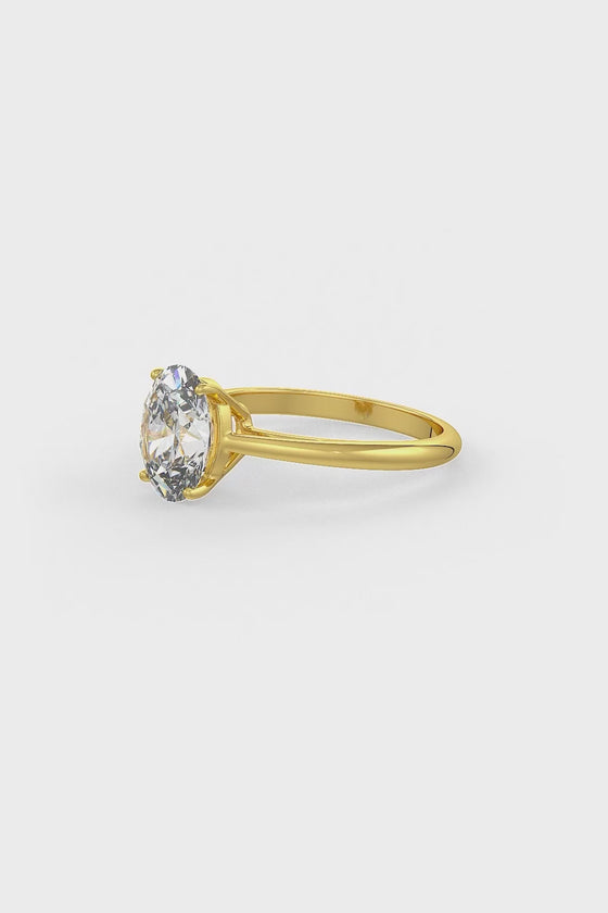Oval Shaped Solitaire Engagement Ring