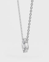 Marquise Shaped Solitaire Pendant With Chain