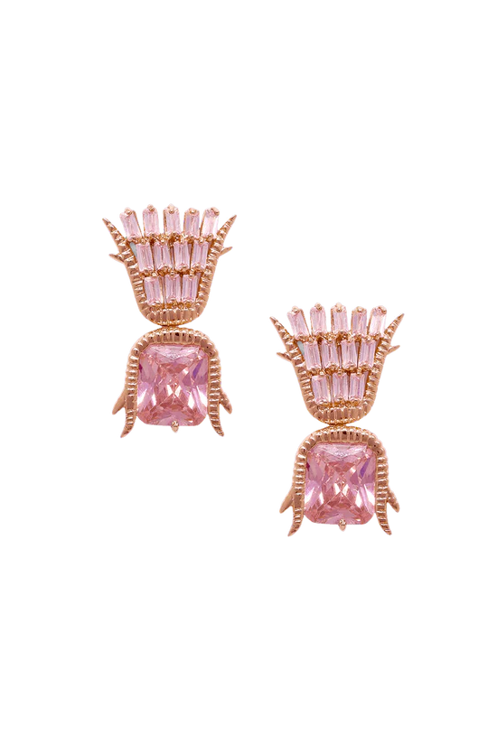 Rosé Glaze Petal Studs