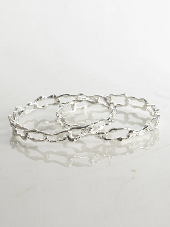 Beaten Link Bangle